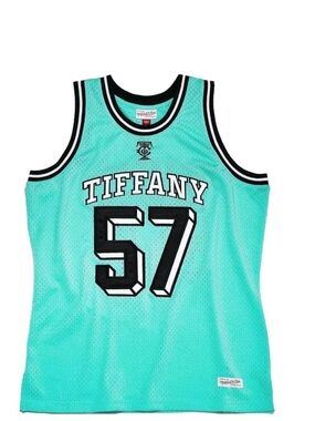 Tiffany Aqua Mesh Basketball Jersey - '57'
